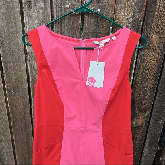 Boden Helena Chino Color Block Dress NWT Sz 6R - Picture 4 of 12